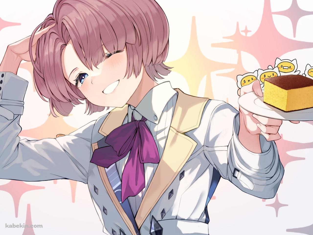 カステラを持つ有村麻央 / 学園アイドルマスターの壁紙(1280px x 960px) 高画質 PC・デスクトップ用