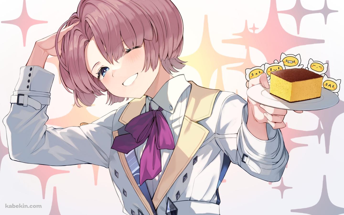 カステラを持つ有村麻央 / 学園アイドルマスターの壁紙(1440px x 900px) 高画質 PC・デスクトップ用