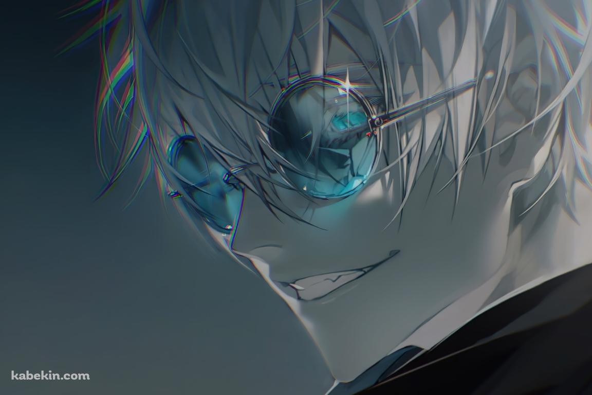 笑う青いサングラスをかけた五条悟 / 呪術廻戦の壁紙(1152px x 768px) 高画質 PC・デスクトップ用