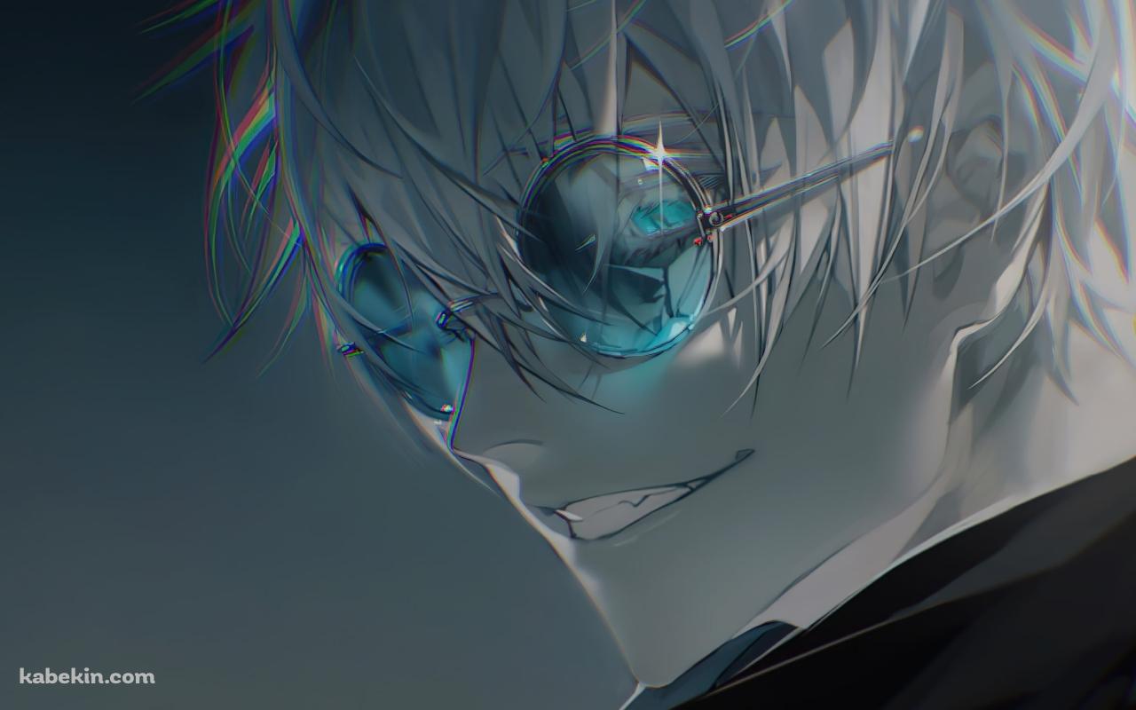 笑う青いサングラスをかけた五条悟 / 呪術廻戦の壁紙(1280px x 800px) 高画質 PC・デスクトップ用