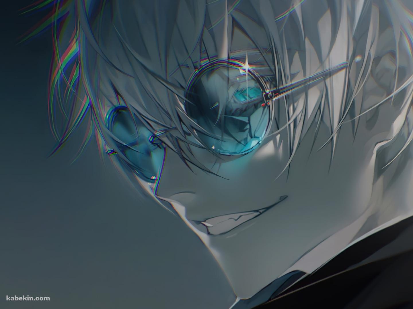笑う青いサングラスをかけた五条悟 / 呪術廻戦の壁紙(1440px x 1080px) 高画質 PC・デスクトップ用