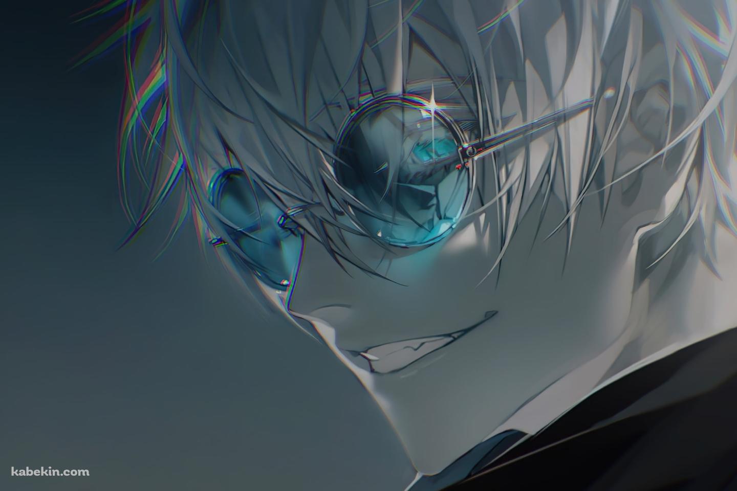笑う青いサングラスをかけた五条悟 / 呪術廻戦の壁紙(1440px x 960px) 高画質 PC・デスクトップ用