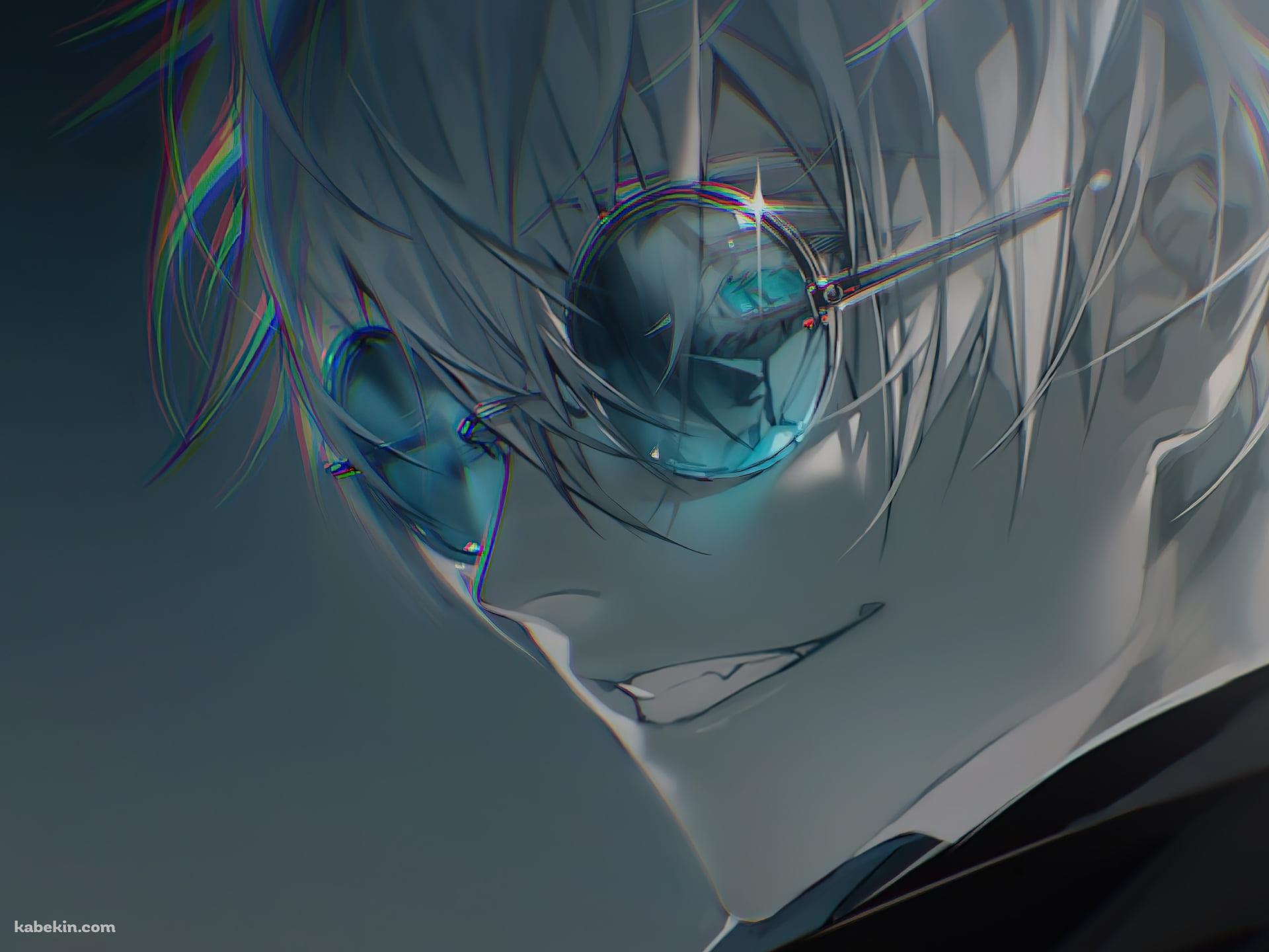 笑う青いサングラスをかけた五条悟 / 呪術廻戦の壁紙(1920px x 1440px) 高画質 PC・デスクトップ用