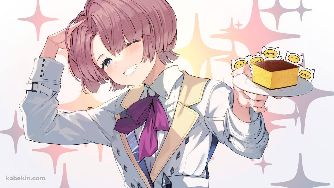 カステラを持つ有村麻央 / 学園アイドルマスターの壁紙(1280px x 720px) 高画質 PC・デスクトップ用