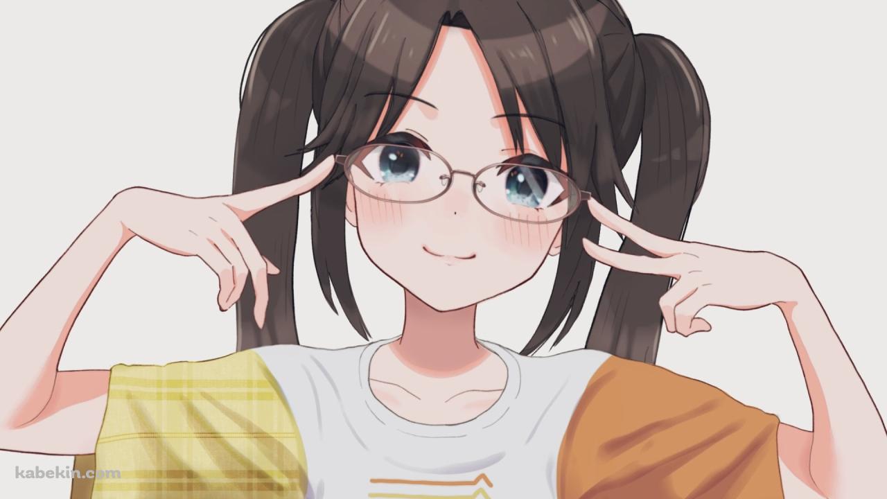 眼鏡に指をあてる三峰結華 / アイドルマスターの壁紙(1280px x 720px) 高画質 PC・デスクトップ用