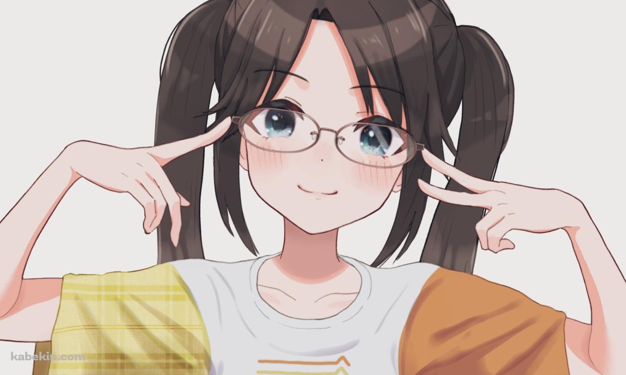 眼鏡に指をあてる三峰結華 / アイドルマスターの壁紙(1280px x 768px) 高画質 PC・デスクトップ用