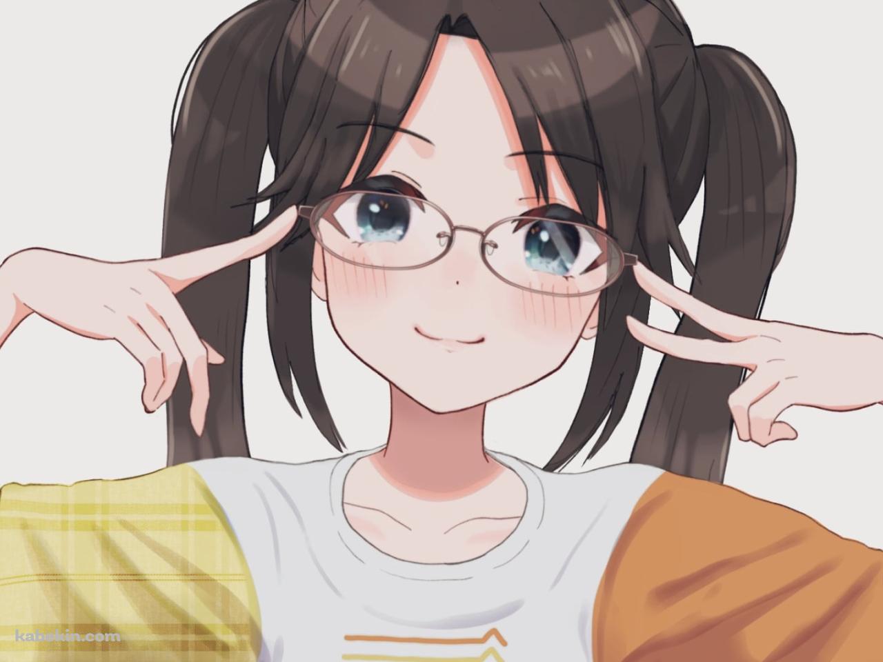 眼鏡に指をあてる三峰結華 / アイドルマスターの壁紙(1280px x 960px) 高画質 PC・デスクトップ用