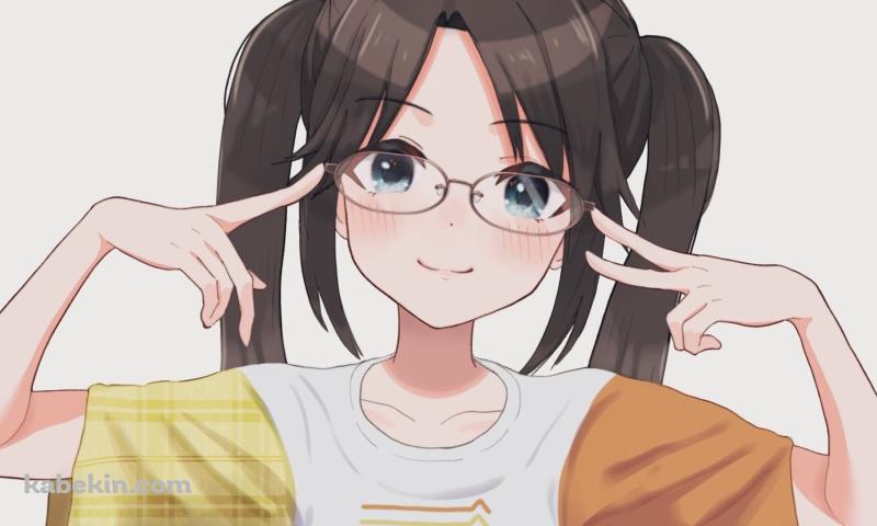 眼鏡に指をあてる三峰結華 / アイドルマスターの壁紙(800px x 480px) 高画質 PC・デスクトップ用