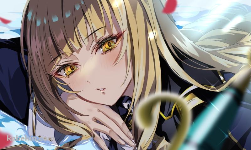 黄色い瞳でこちらを見つめるローズ・オリアナ / 陰の実力者になりたくて!の壁紙(800px x 480px) 高画質 PC・デスクトップ用