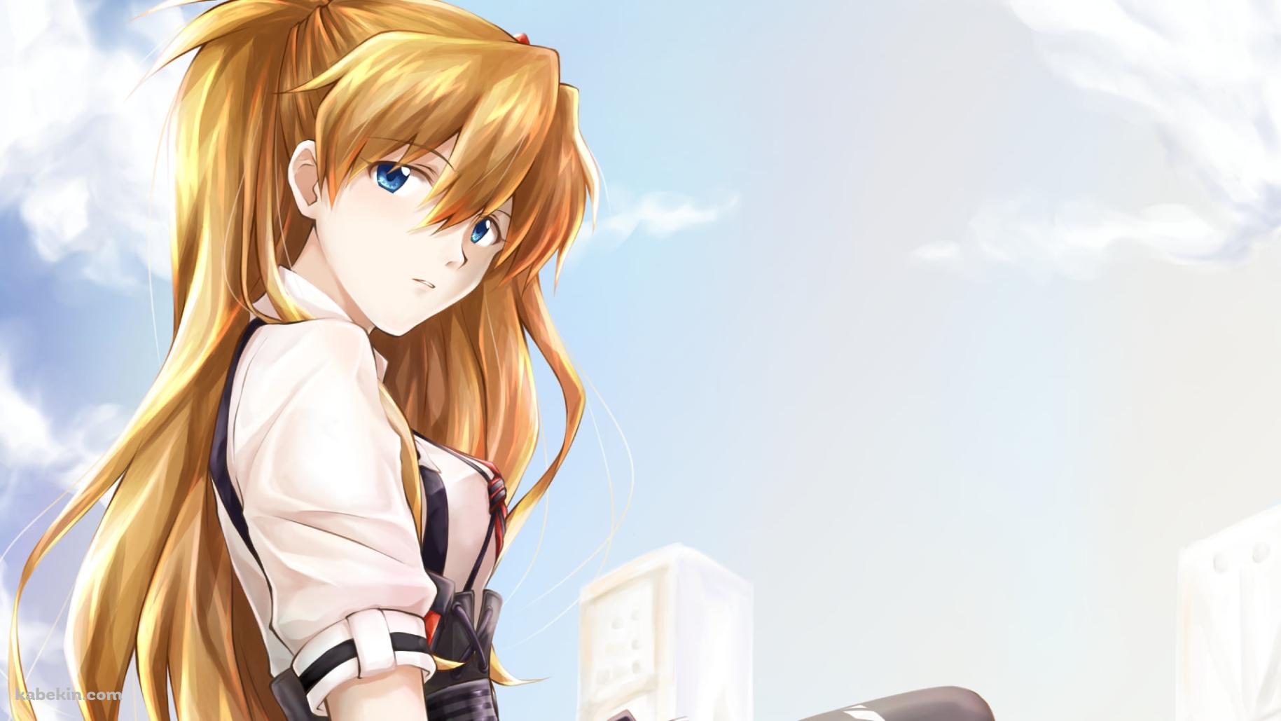 振り返る制服姿の惣流・アスカ・ラングレー / 新世紀エヴァンゲリオンの壁紙(1829px x 1029px) 高画質 PC・デスクトップ用