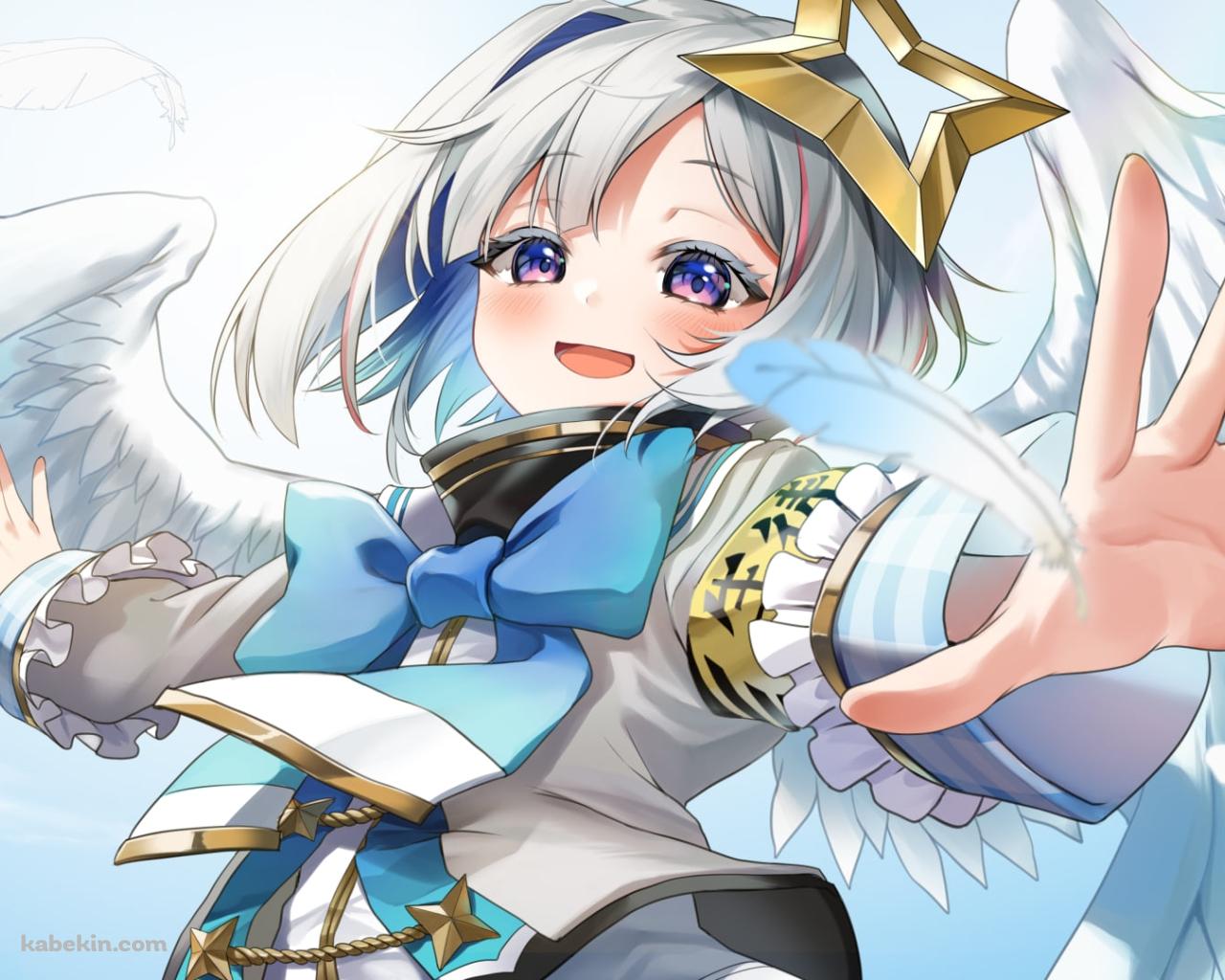 両手を広げる笑顔の天音かなた / ホロライブ / バーチャルYouTuber / Vtuberの壁紙(1280px x 1024px) 高画質 PC・デスクトップ用