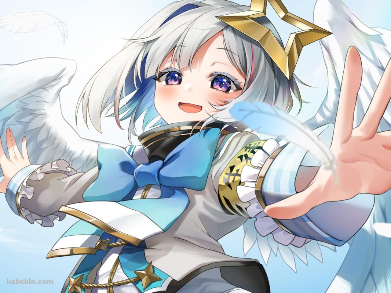 両手を広げる笑顔の天音かなた / ホロライブ / バーチャルYouTuber / Vtuberの壁紙(1280px x 960px) 高画質 PC・デスクトップ用
