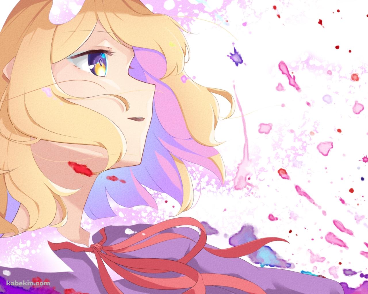 水彩で描いたマエリベリー・ハーン / 東方の壁紙(1280px x 1024px) 高画質 PC・デスクトップ用