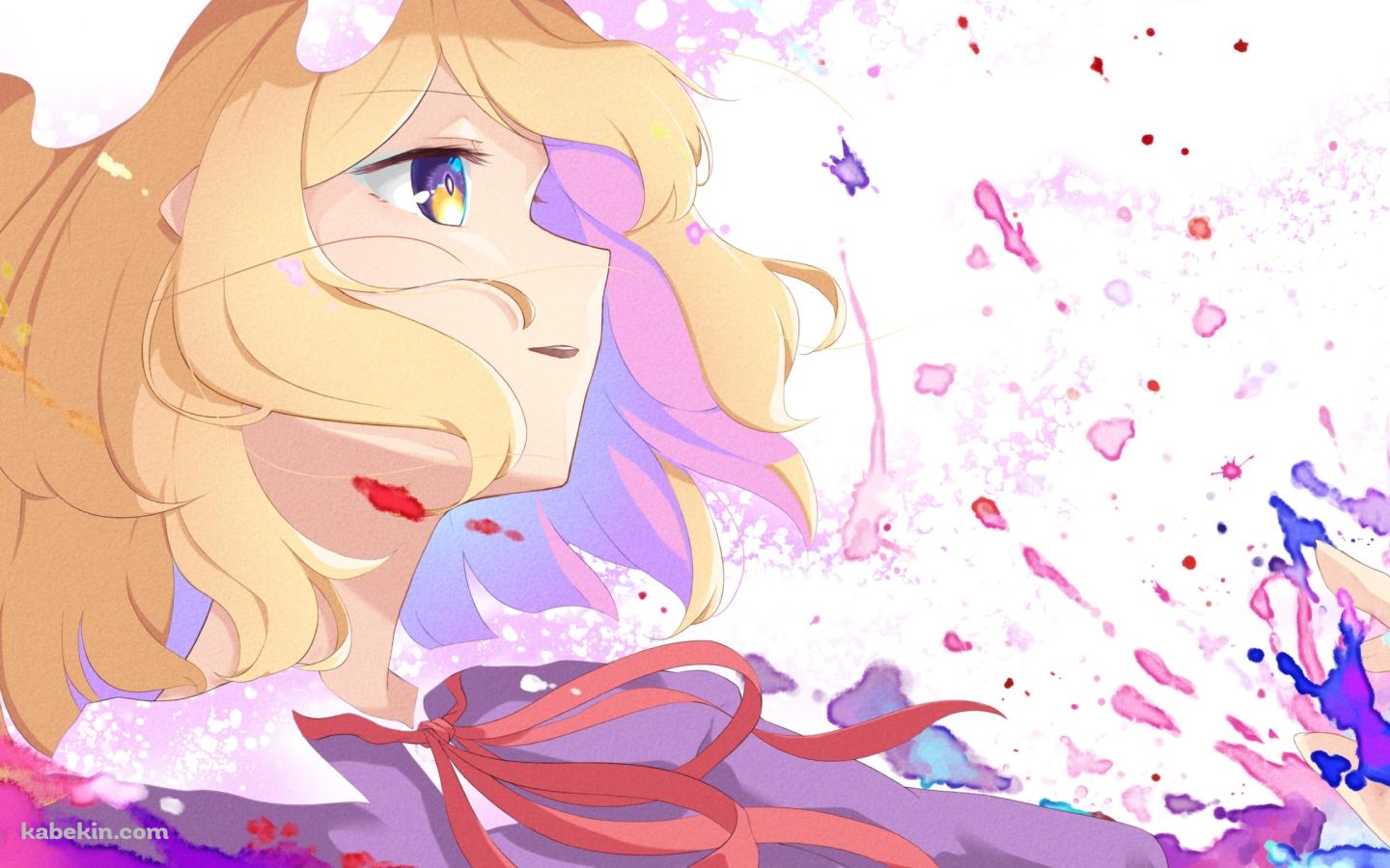 水彩で描いたマエリベリー・ハーン / 東方の壁紙(1440px x 900px) 高画質 PC・デスクトップ用