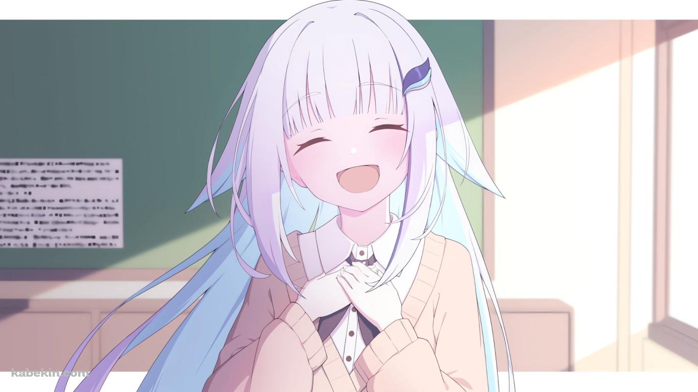 胸元に手をあてるリゼ・ヘルエスタ / バーチャルYouTuberの壁紙(1366px x 768px) 高画質 PC・デスクトップ用
