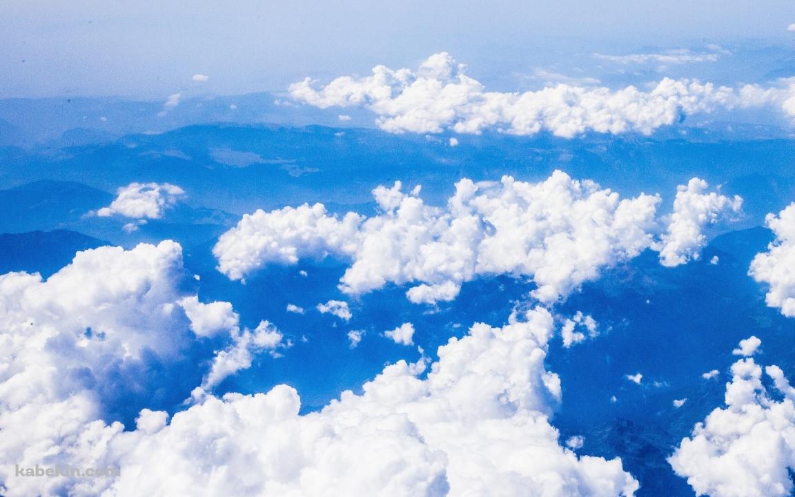 青空と山 / 雲の壁紙(1152px x 720px) 高画質 PC・デスクトップ用