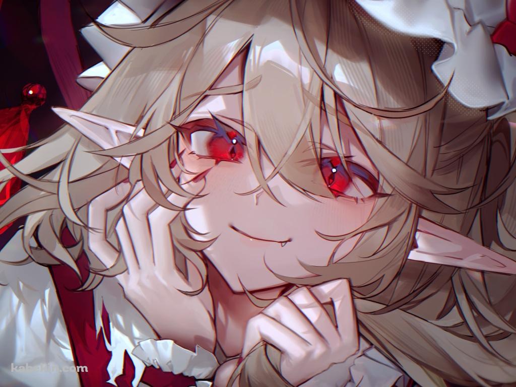 うっとりした表情のフランドール・スカーレット / 東方の壁紙(1024px x 768px) 高画質 PC・デスクトップ用