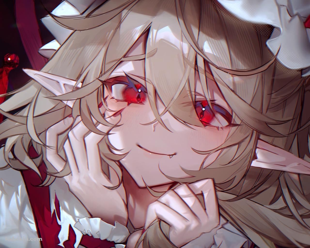 うっとりした表情のフランドール・スカーレット / 東方の壁紙(1280px x 1024px) 高画質 PC・デスクトップ用