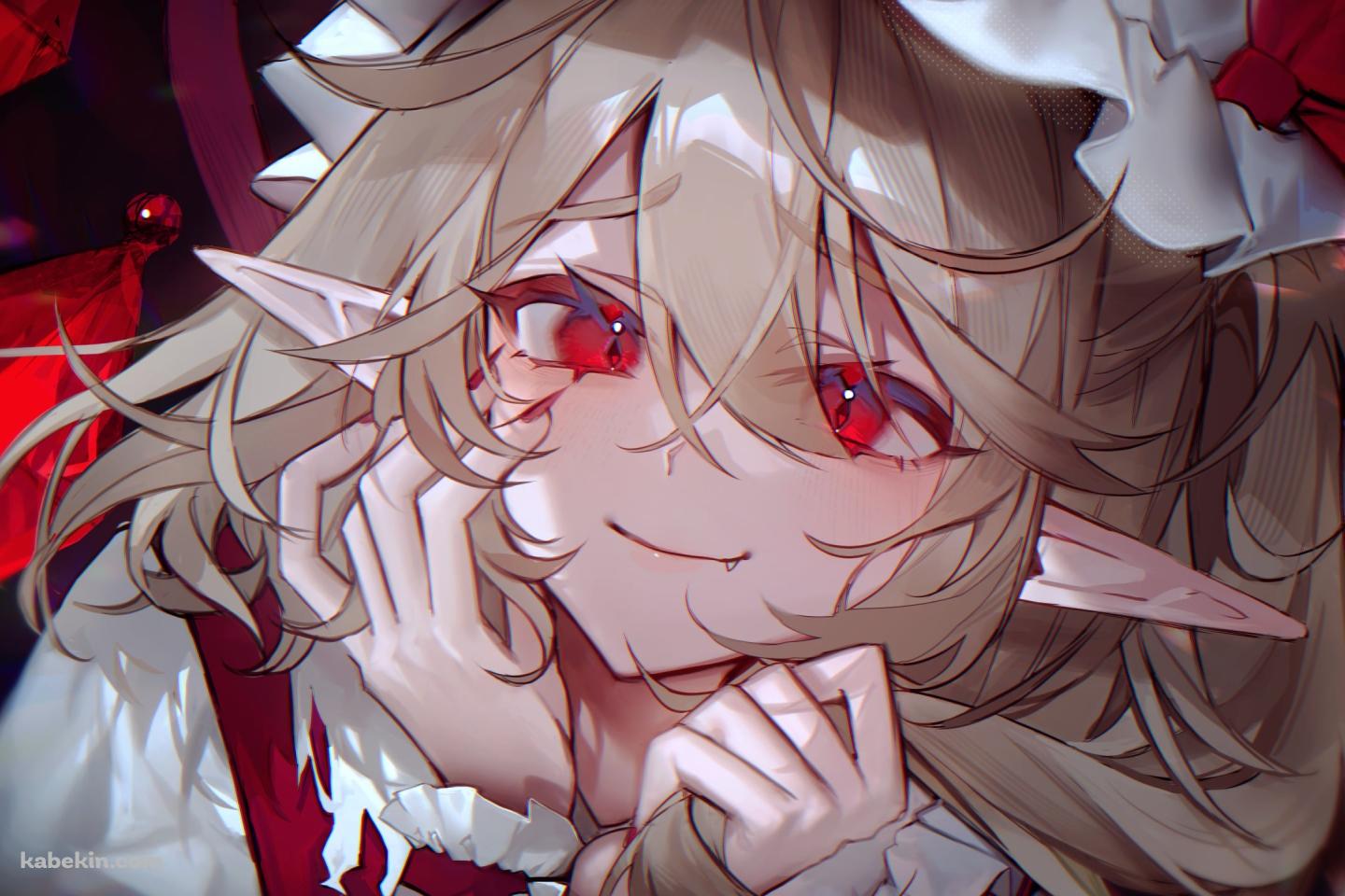 うっとりした表情のフランドール・スカーレット / 東方の壁紙(1440px x 960px) 高画質 PC・デスクトップ用