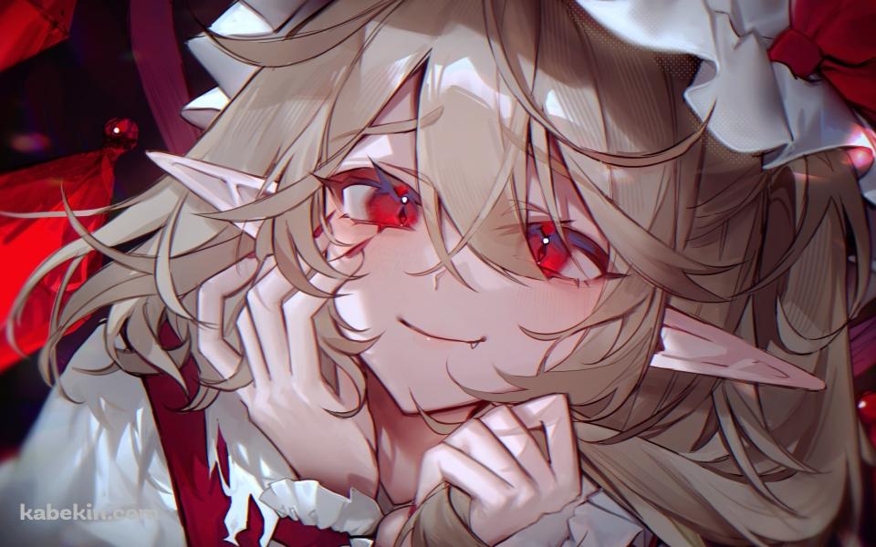 うっとりした表情のフランドール・スカーレット / 東方の壁紙(960px x 600px) 高画質 PC・デスクトップ用