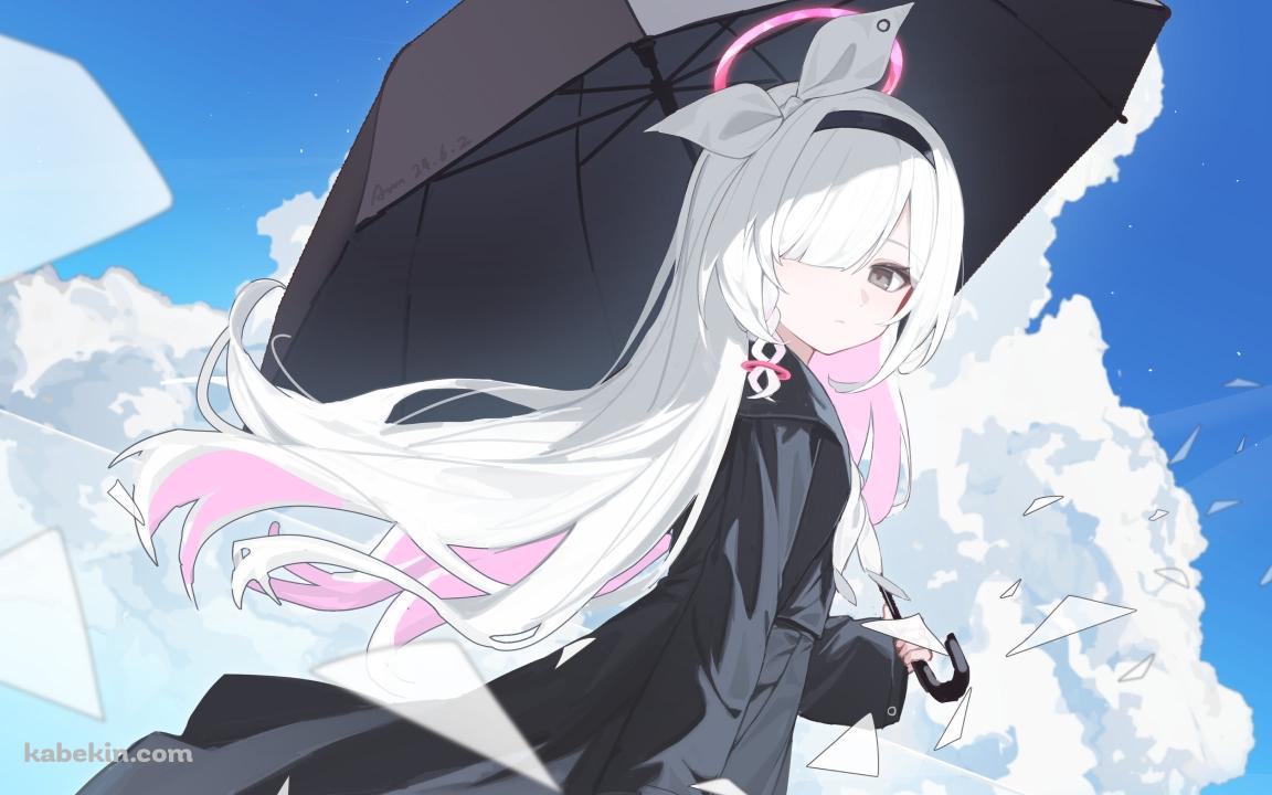 黒い日傘をさすプラナ / ブルーアーカイブの壁紙(1152px x 720px) 高画質 PC・デスクトップ用