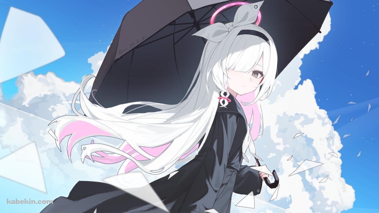 黒い日傘をさすプラナ / ブルーアーカイブの壁紙(1242px x 698px) 高画質 PC・デスクトップ用