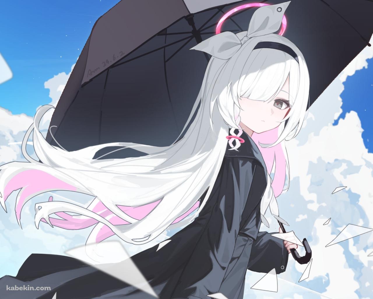 黒い日傘をさすプラナ / ブルーアーカイブの壁紙(1280px x 1024px) 高画質 PC・デスクトップ用