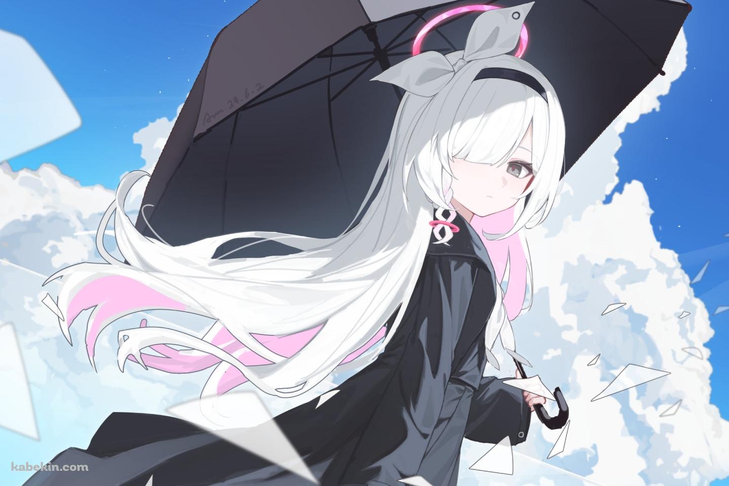 黒い日傘をさすプラナ / ブルーアーカイブの壁紙(1440px x 960px) 高画質 PC・デスクトップ用
