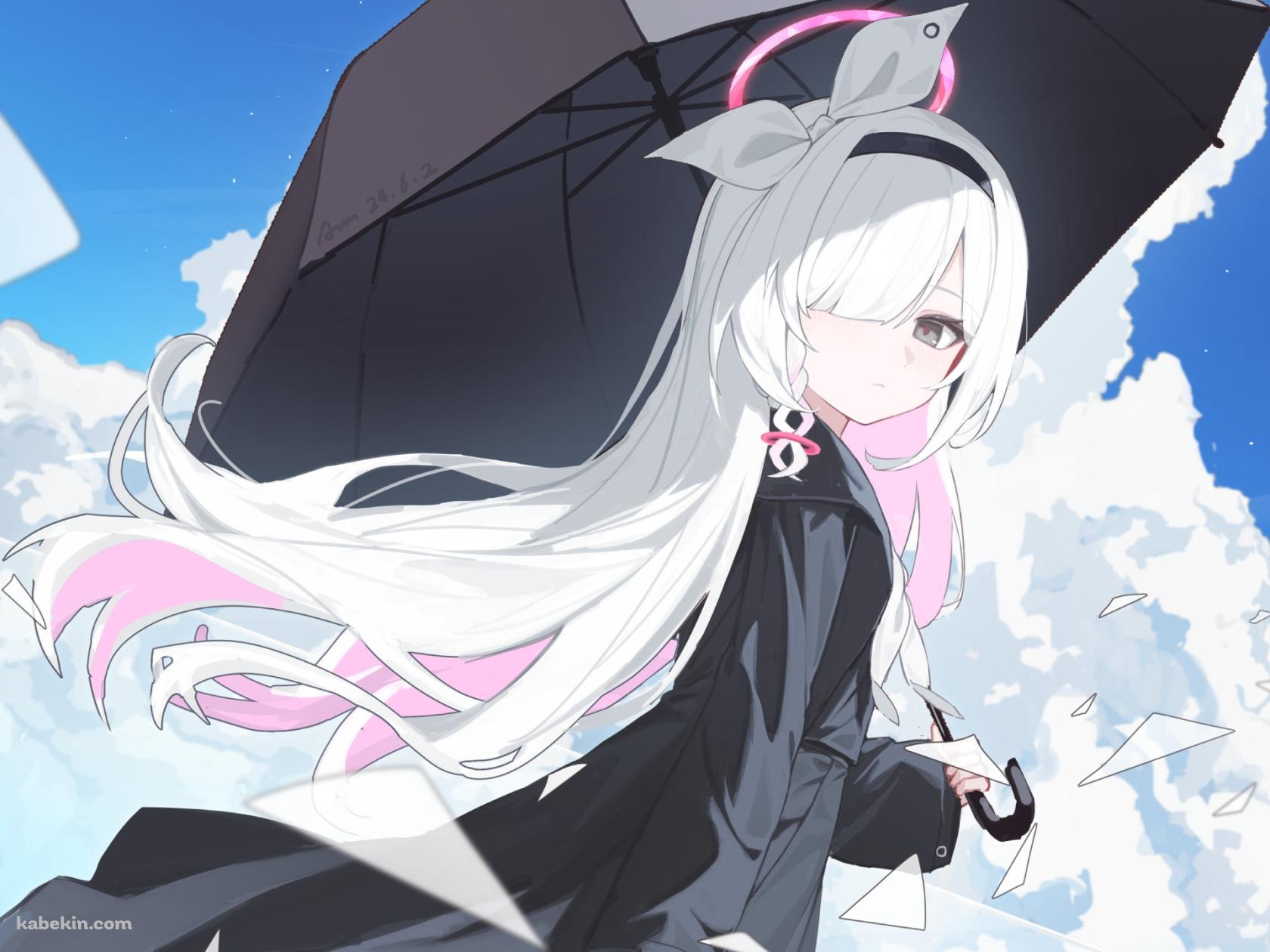 黒い日傘をさすプラナ / ブルーアーカイブの壁紙(1680px x 1260px) 高画質 PC・デスクトップ用