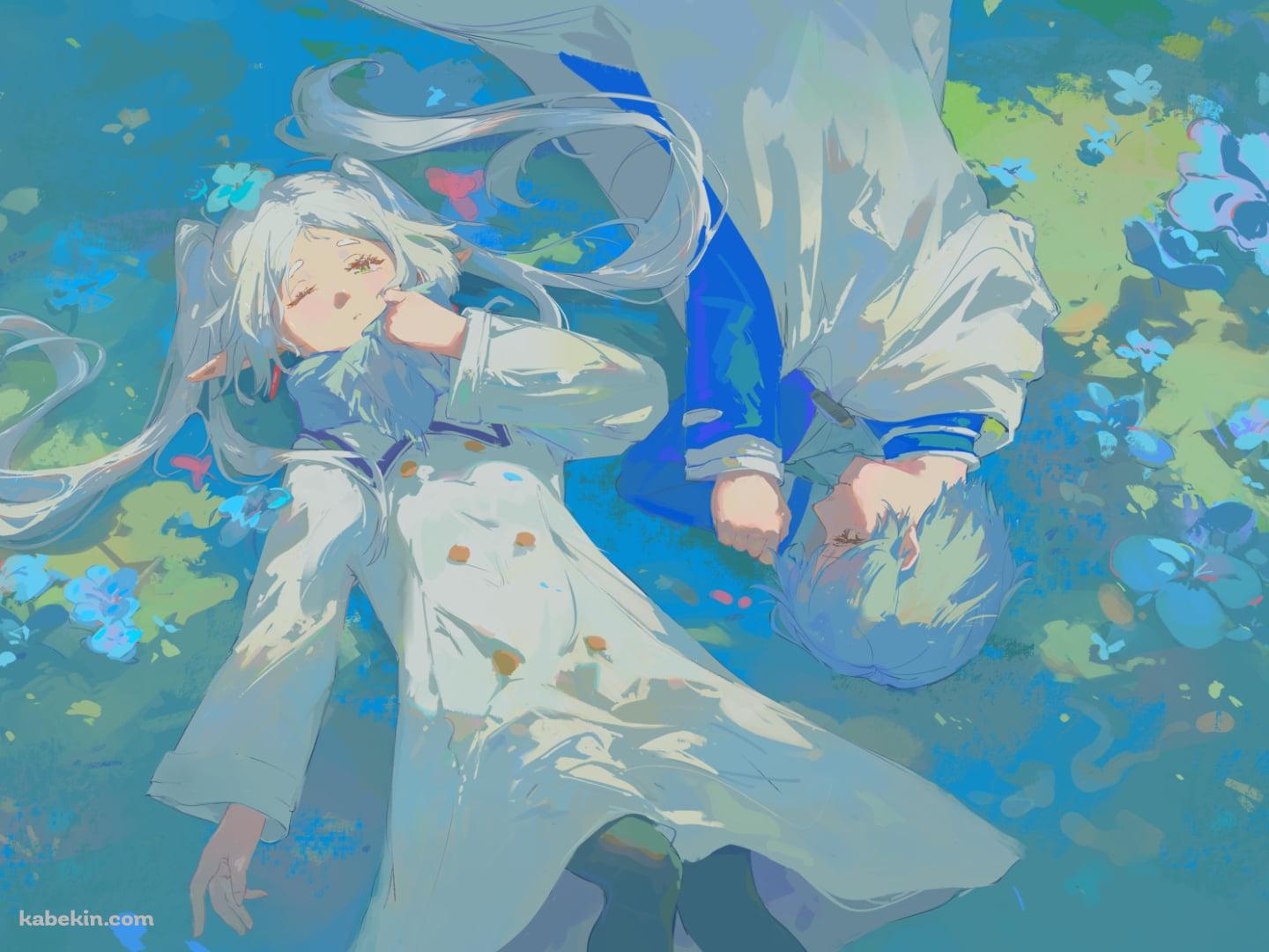 水に浮かぶフリーレンとヒンメル / 葬送のフリーレンの壁紙(1440px x 1080px) 高画質 PC・デスクトップ用