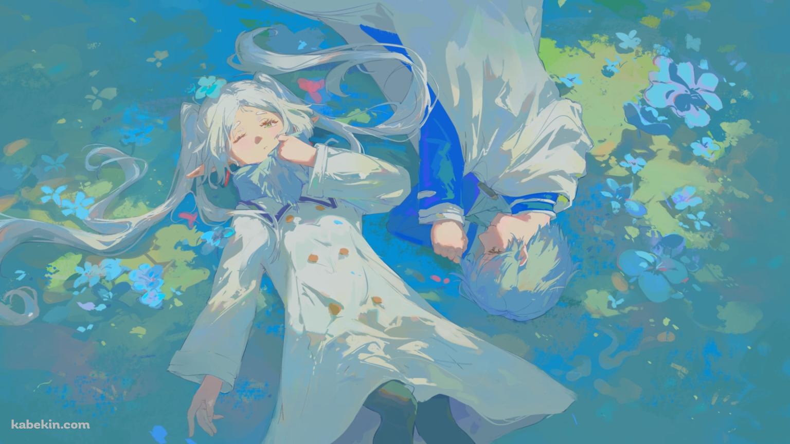 水に浮かぶフリーレンとヒンメル / 葬送のフリーレンの壁紙(1536px x 864px) 高画質 PC・デスクトップ用