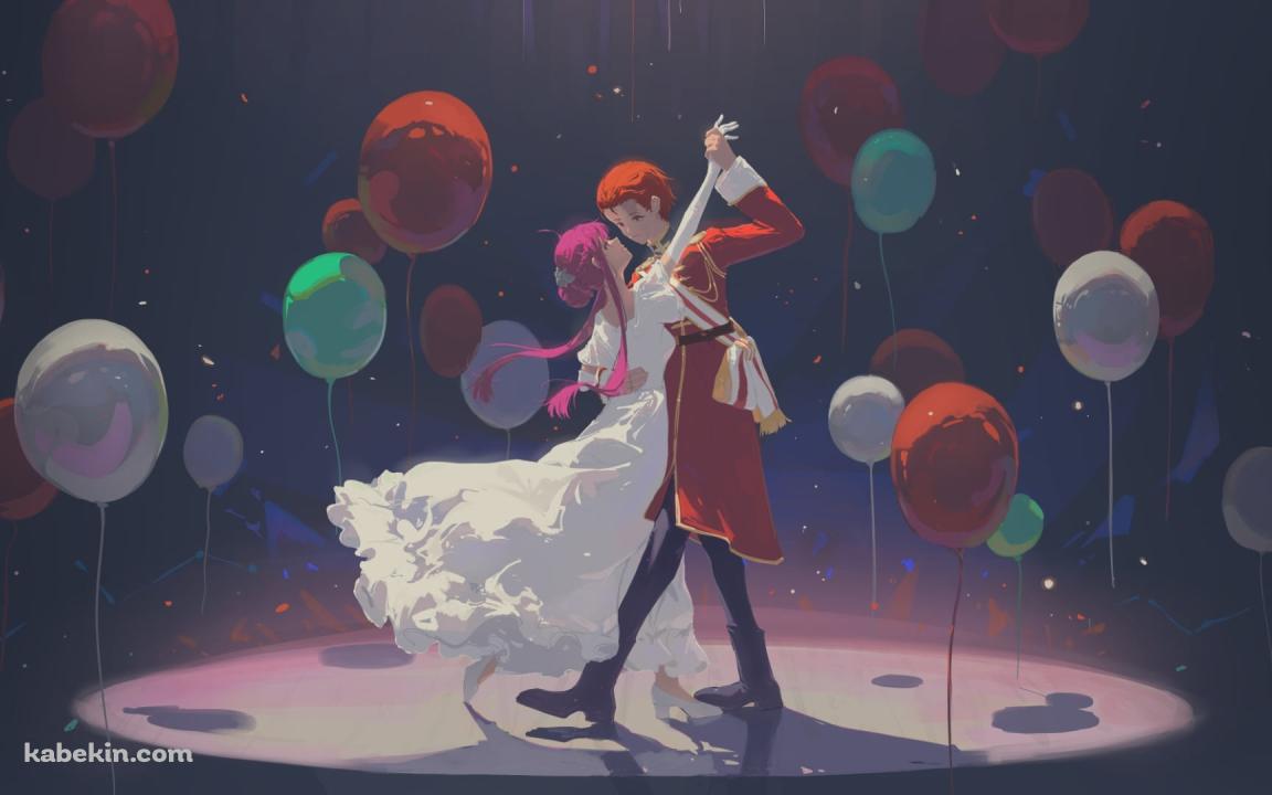 社交ダンスを踊るフェルンとシュタルク / 葬送のフリーレンの壁紙(1152px x 720px) 高画質 PC・デスクトップ用