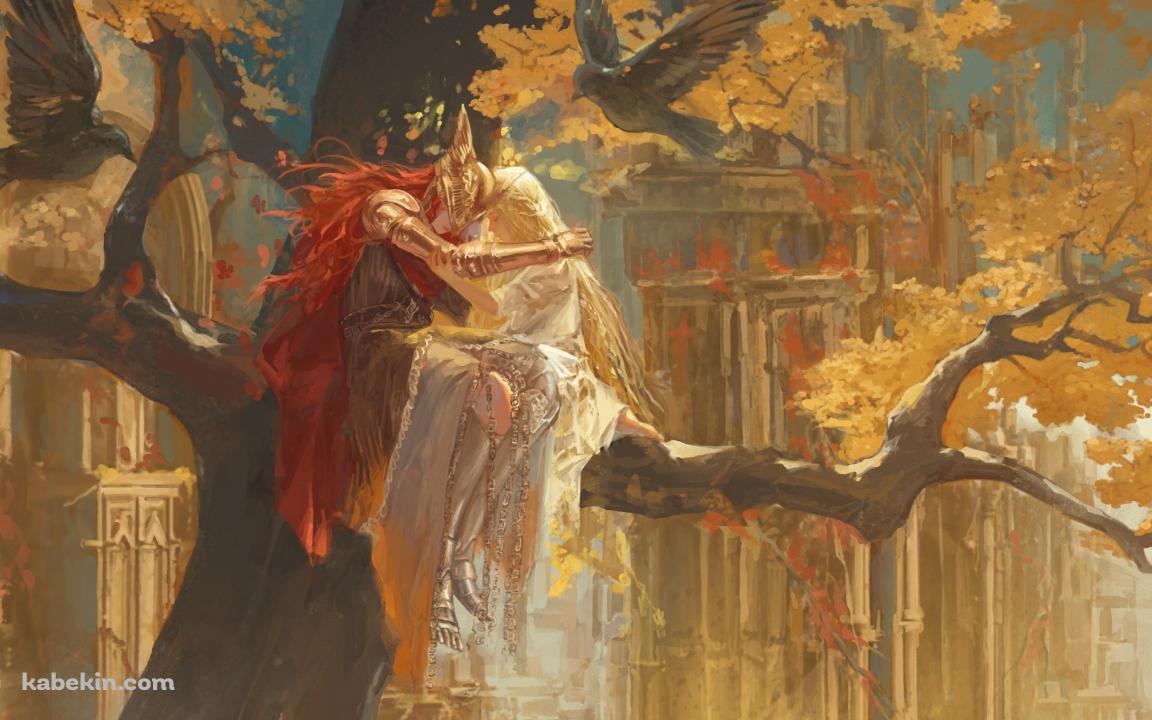 紅葉とミケラの刃マレニア / エルデンリングの壁紙(1152px x 720px) 高画質 PC・デスクトップ用