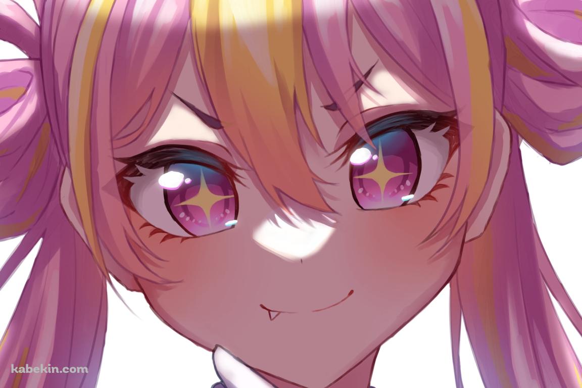 微笑む黒崎コユキの顔のアップ / ブルーアーカイブの壁紙(1152px x 768px) 高画質 PC・デスクトップ用
