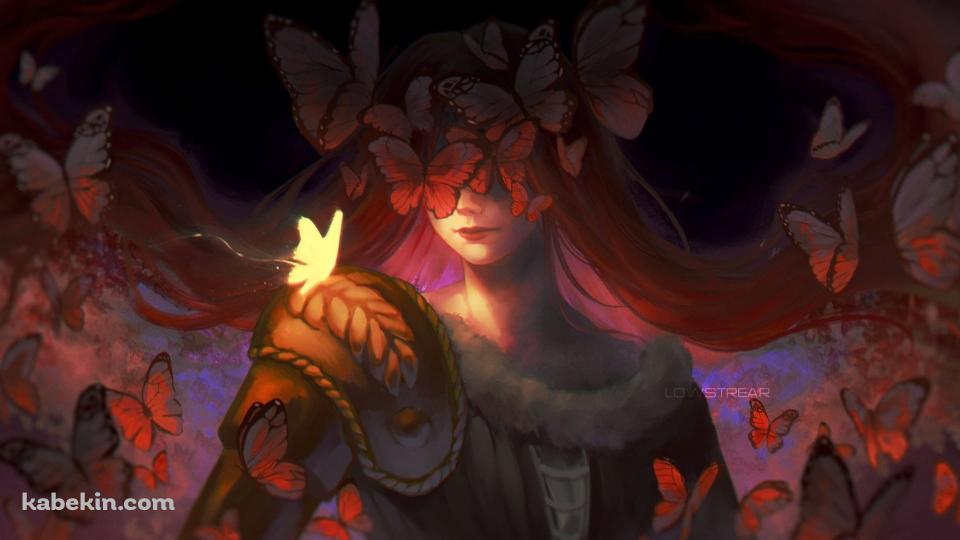 沢山の蝶とミケラの刃マレニア / エルデンリングの壁紙(960px x 540px) 高画質 PC・デスクトップ用
