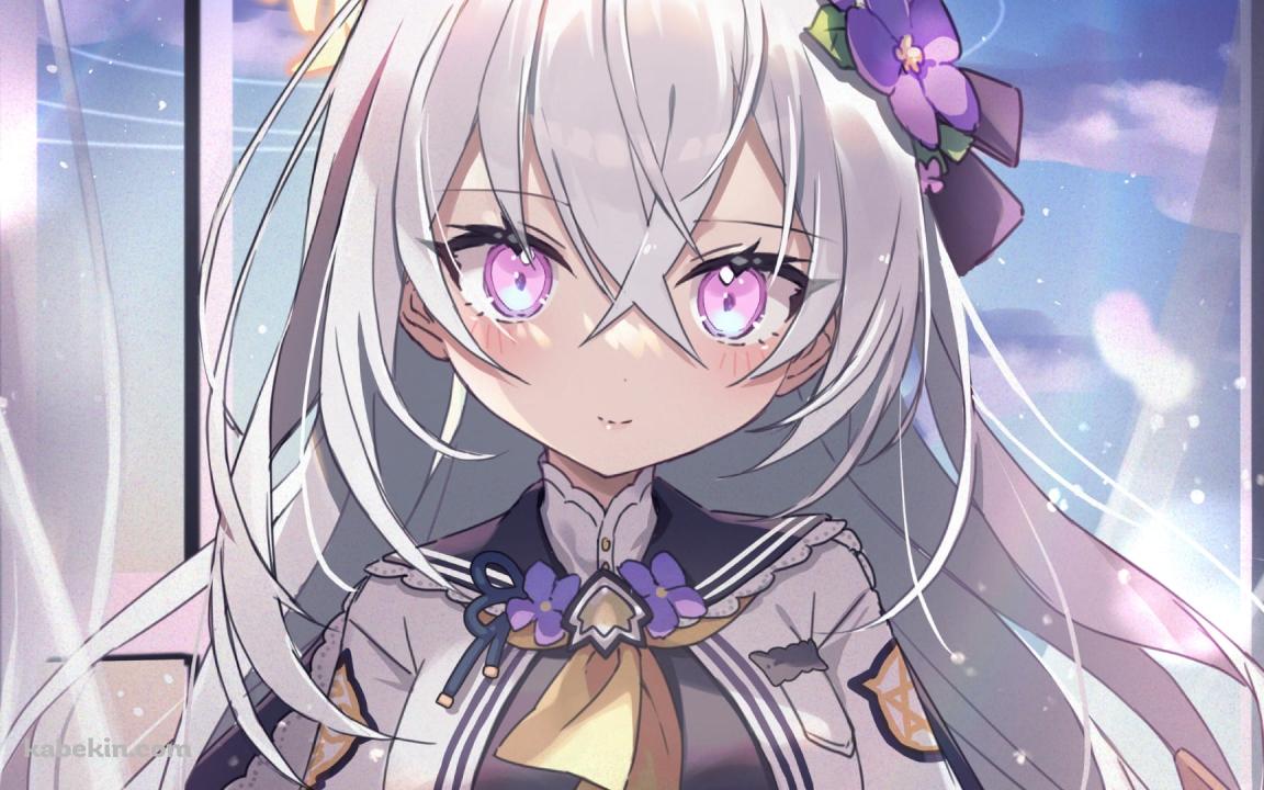 ピンクの瞳で真っ直ぐ見つめる白洲アズサ / ブルーアーカイブの壁紙(1152px x 720px) 高画質 PC・デスクトップ用