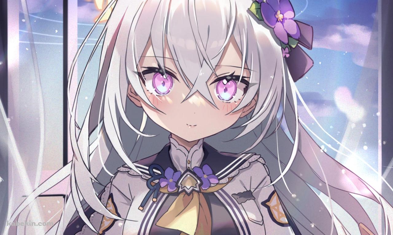 ピンクの瞳で真っ直ぐ見つめる白洲アズサ / ブルーアーカイブの壁紙(1280px x 768px) 高画質 PC・デスクトップ用