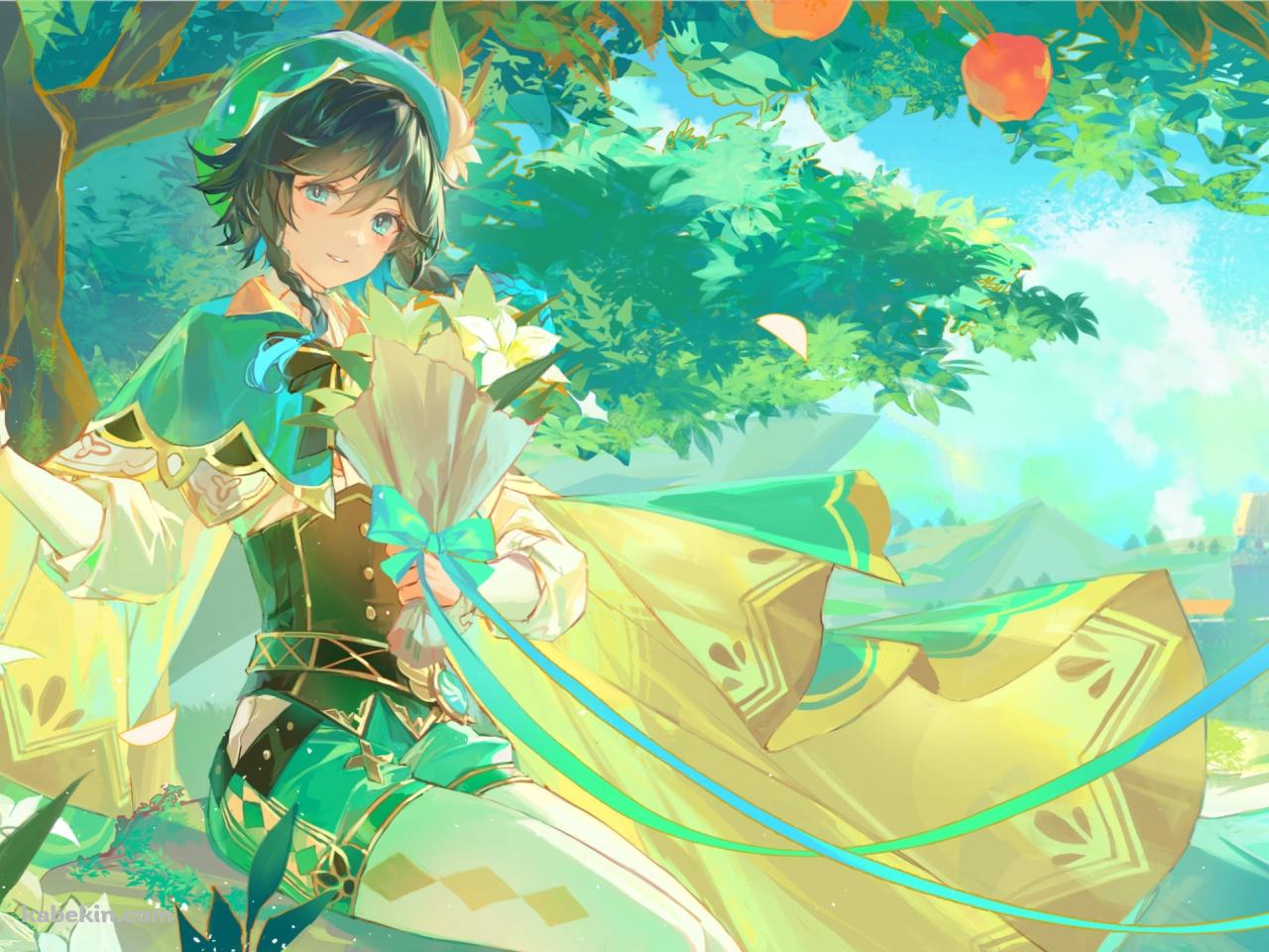 大自然とウェンティ / 原神の壁紙(1280px x 960px) 高画質 PC・デスクトップ用