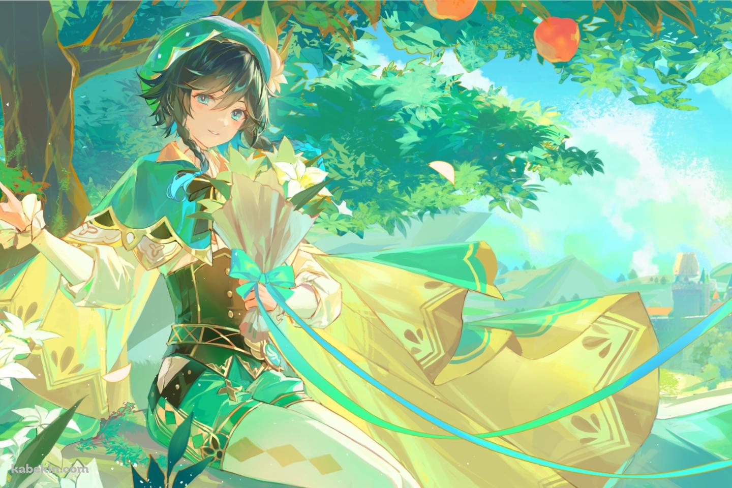 大自然とウェンティ / 原神の壁紙(1440px x 960px) 高画質 PC・デスクトップ用