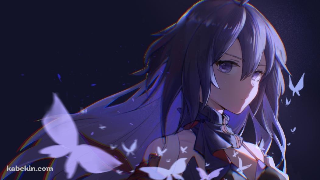 紫の蝶とこちらを見つめるゼーレ / 崩壊:スターレイルの壁紙(1051px x 591px) 高画質 PC・デスクトップ用