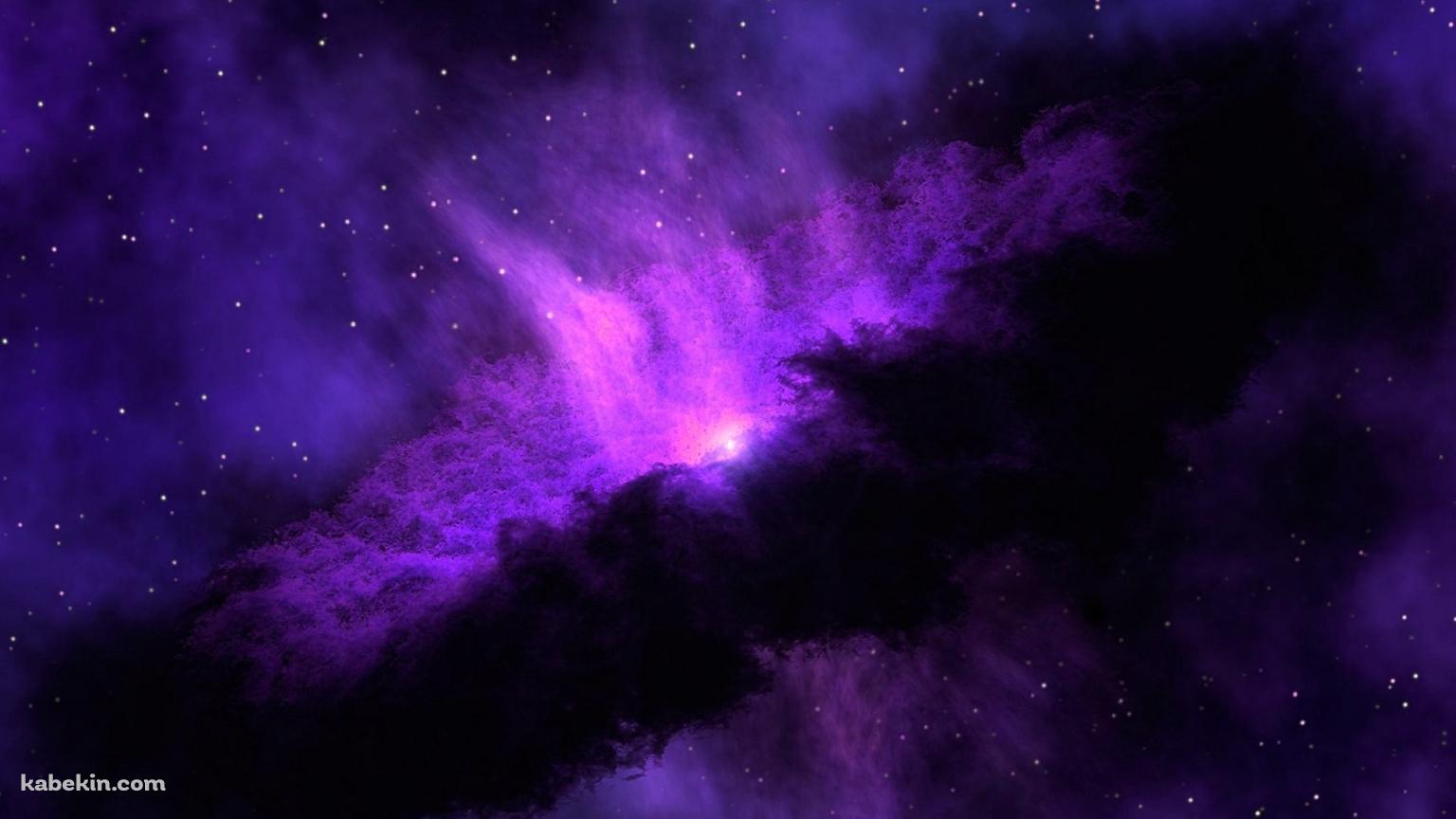 紫の宇宙 / ブラックホールの壁紙(1536px x 864px) 高画質 PC・デスクトップ用
