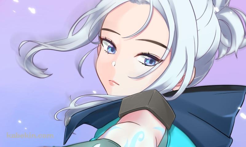 振り返る可愛いジェット / ヴァロラントの壁紙(800px x 480px) 高画質 PC・デスクトップ用