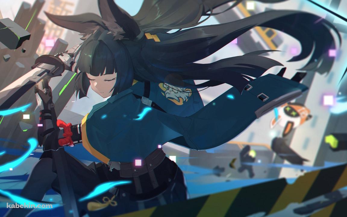 刀で一閃する星見雅 / ゼンレスゾーンゼロの壁紙(1152px x 720px) 高画質 PC・デスクトップ用