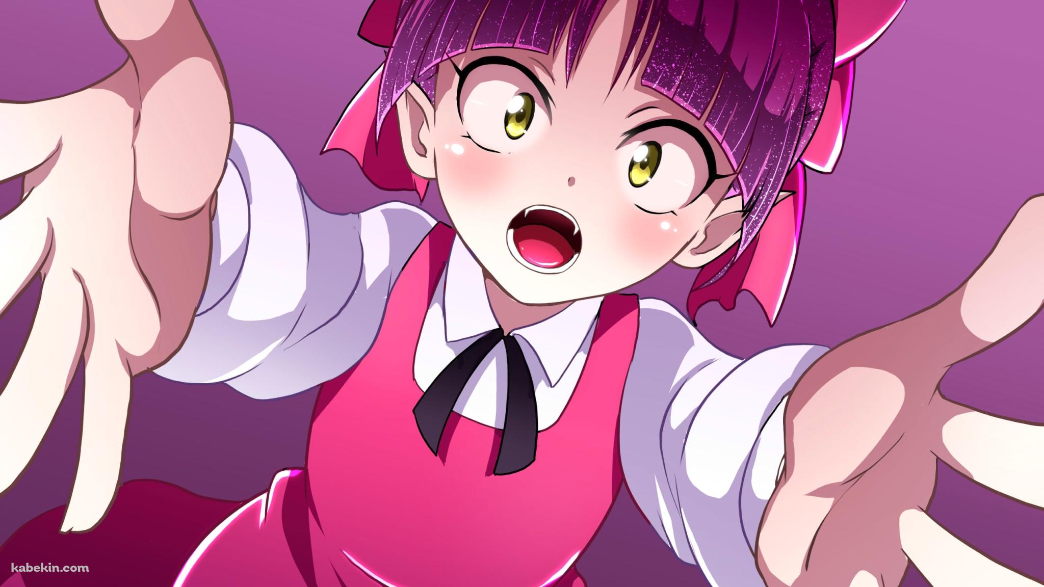 両手を差し出すネコ娘 / ゲゲゲの鬼太郎の壁紙(2048px x 1152px) 高画質 PC・デスクトップ用