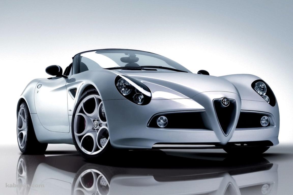 アルファロメオ / Alfa Romeo 8C / シルバーの壁紙(1152px x 768px) 高画質 PC・デスクトップ用