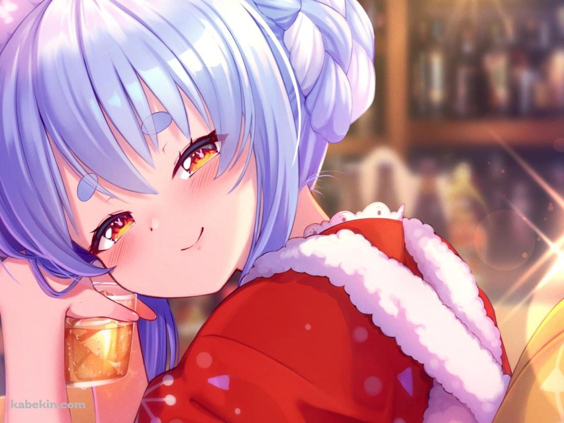 バーでお酒を飲む兎田ぺこら / ホロライブ / バーチャルYouTuber / Vtuberの壁紙(1152px x 864px) 高画質 PC・デスクトップ用