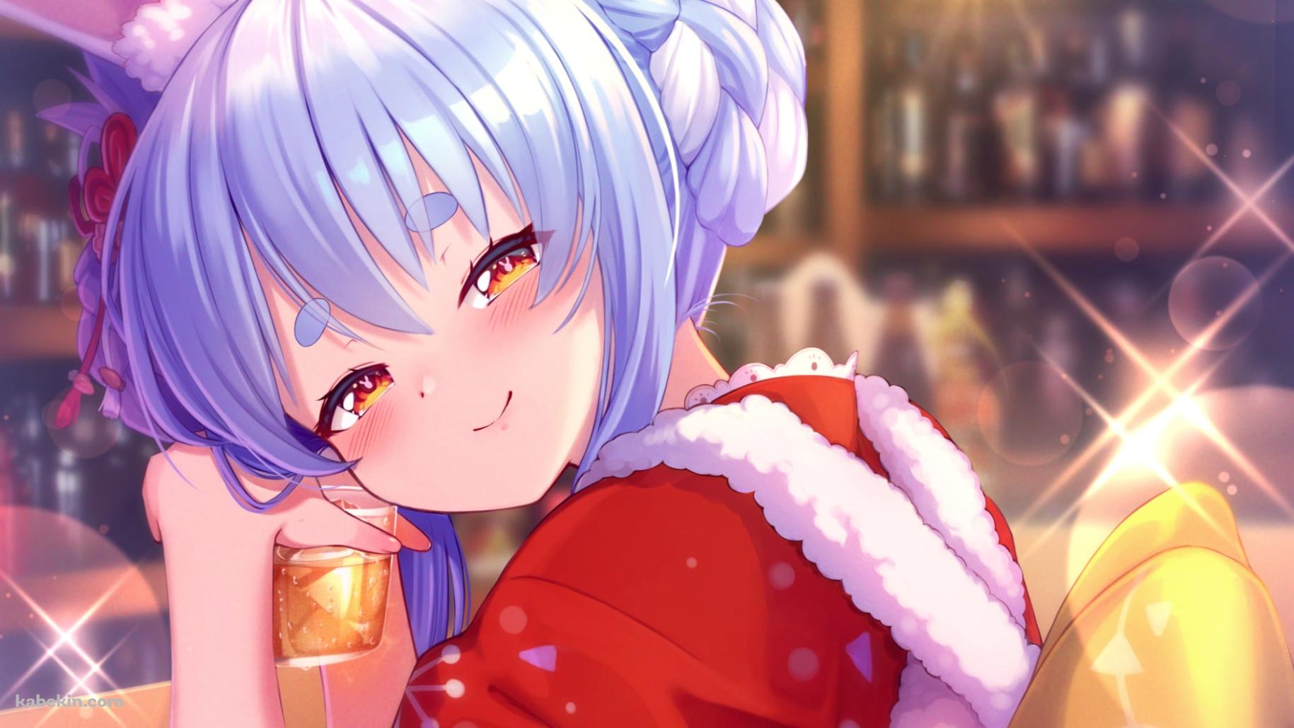 バーでお酒を飲む兎田ぺこら / ホロライブ / バーチャルYouTuber / Vtuberの壁紙(1829px x 1029px) 高画質 PC・デスクトップ用