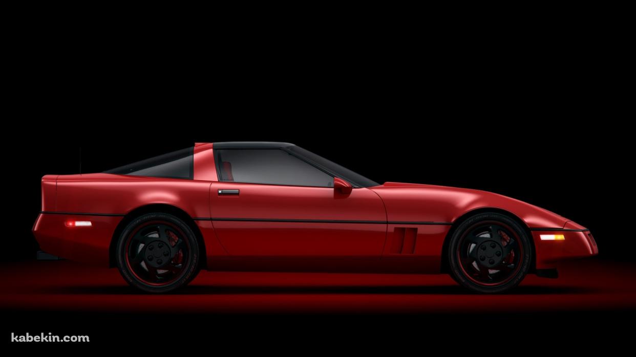 赤のシボレー コルベット / CG / Red Chevrolet Corvette CGの壁紙(1242px x 698px) 高画質 PC・デスクトップ用