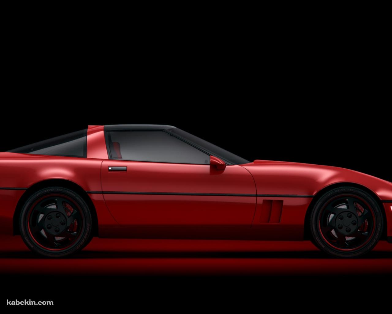 赤のシボレー コルベット / CG / Red Chevrolet Corvette CGの壁紙(1280px x 1024px) 高画質 PC・デスクトップ用
