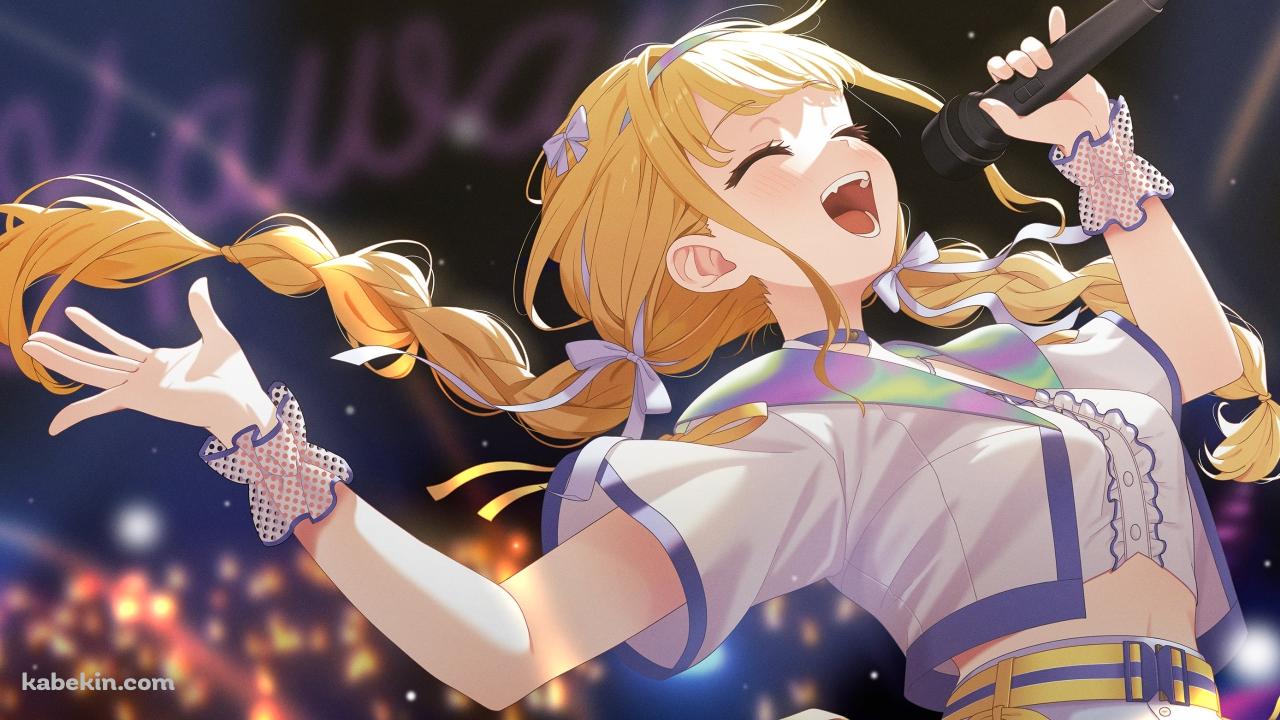 ステージ上で歌を唄う藤田ことね / 学園アイドルマスターの壁紙(1280px x 720px) 高画質 PC・デスクトップ用